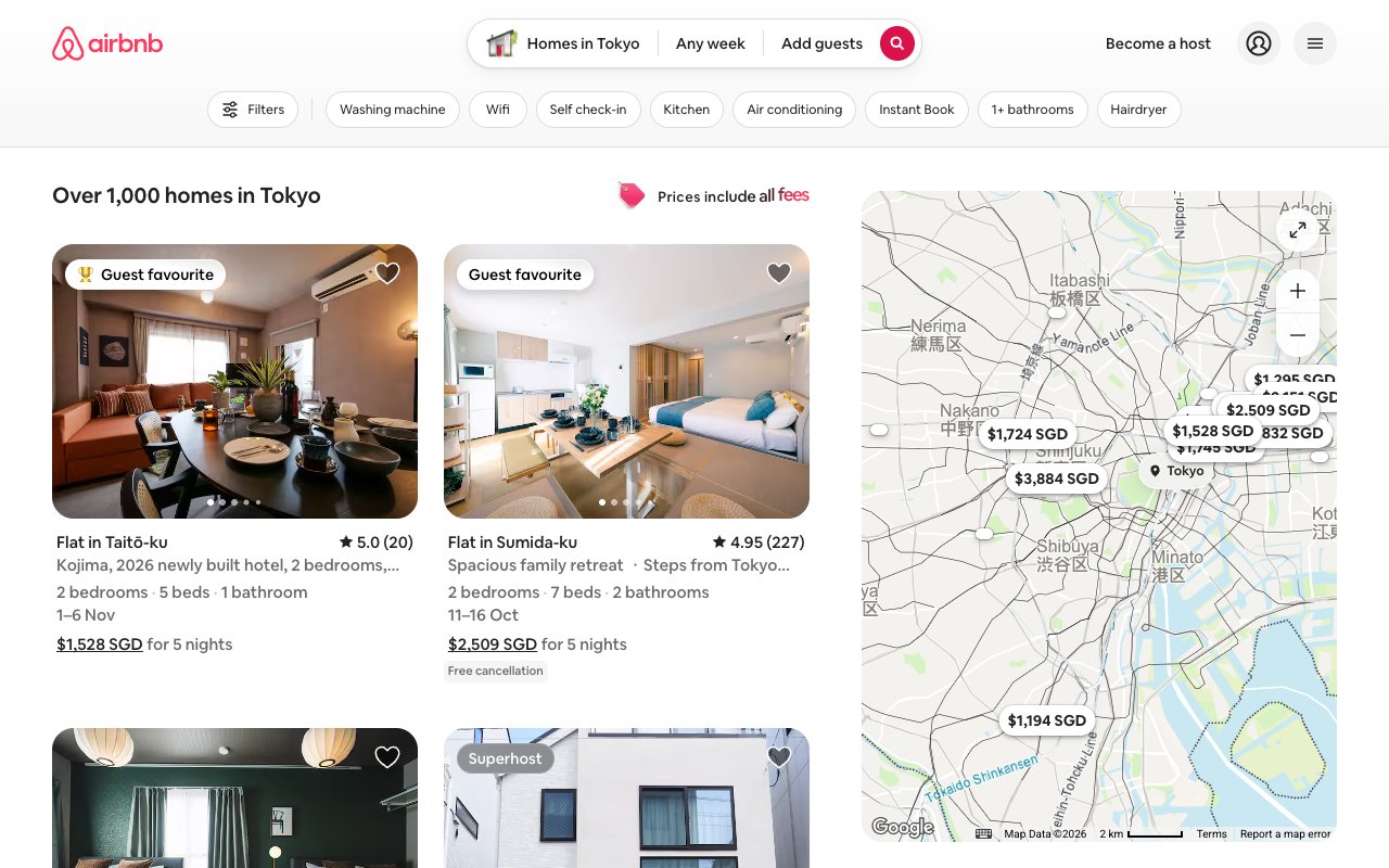 Tokyo stays on Airbnb
